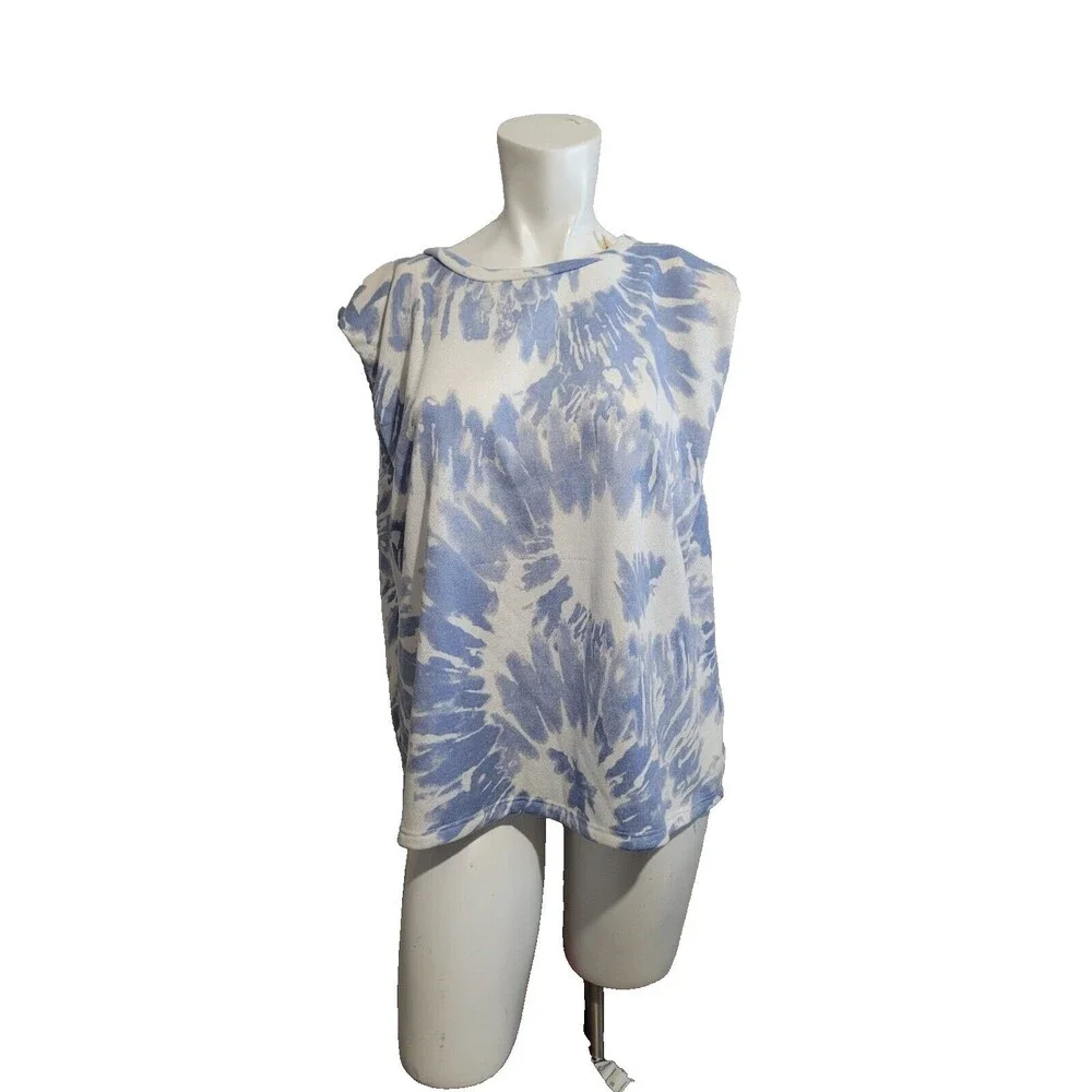 Entro Anthropologie L Knit Top Shirt shoulder pad stretch